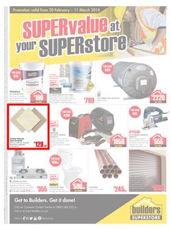 Builders Phillipi : Super Value At Your Super Store (20 Feb - 11 Mar 2018), page 1