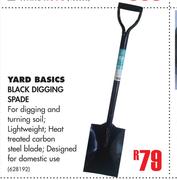 Yard Basics Black Digging Spade