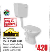 Builders Front Flush Value Toilet Suite