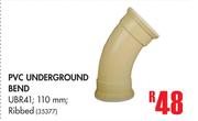 PVC Underground Bend UBR41, 110mm, Ribbed