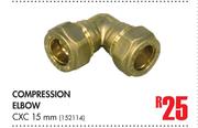 Compression Elbow CXC 15mm