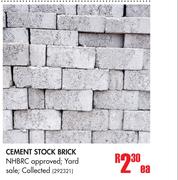 Cement Stock Brick-Each