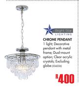 Bright Star Chrome Pendant