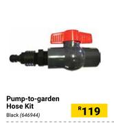 Pump To Garden Hose Kit Black
