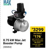 Max Pump 0.75KW Max Jet Booster Pump