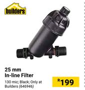 Builders 25mm In Line Filter