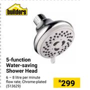 Builders 5 Function Water Shower Head