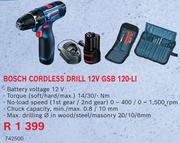 Bosch Cordless Drill 12V GSB 120-LI
