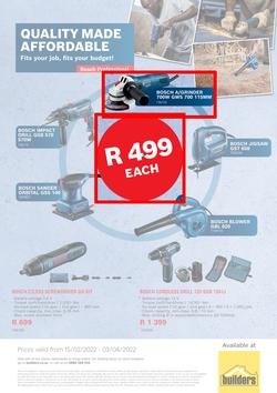 Builders Bosch : Power Tools Promotion (15 February - 3 April 2022), page 2