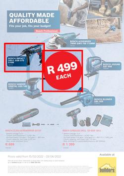 Builders Bosch : Power Tools Promotion (15 February - 3 April 2022), page 2