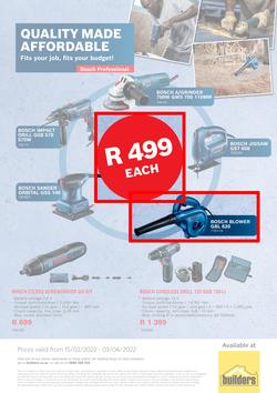 Builders Bosch : Power Tools Promotion (15 February - 3 April 2022), page 2