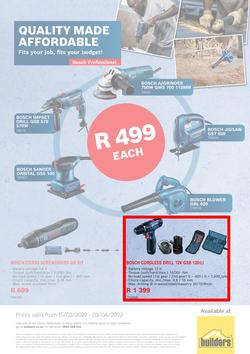 Builders Bosch : Power Tools Promotion (15 February - 3 April 2022), page 2