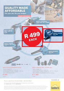 Builders Bosch : Power Tools Promotion (15 February - 3 April 2022), page 2
