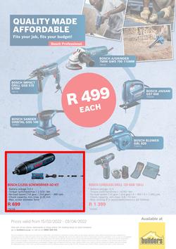 Builders Bosch : Power Tools Promotion (15 February - 3 April 2022), page 2
