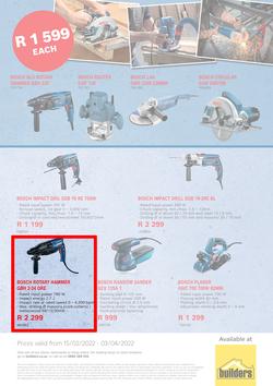 Builders Bosch : Power Tools Promotion (15 February - 3 April 2022), page 3