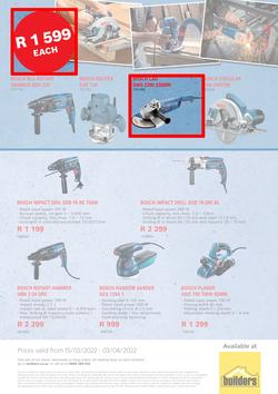 Builders Bosch : Power Tools Promotion (15 February - 3 April 2022), page 3