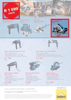 Builders Bosch : Power Tools Promotion (15 February - 3 April 2022), page 3