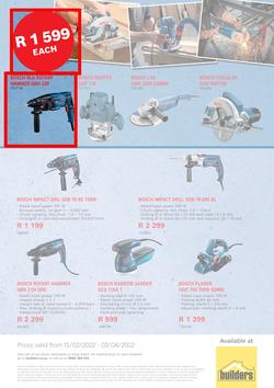 Builders Bosch : Power Tools Promotion (15 February - 3 April 2022), page 3