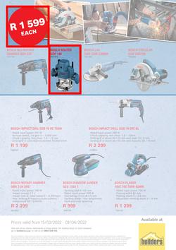 Builders Bosch : Power Tools Promotion (15 February - 3 April 2022), page 3