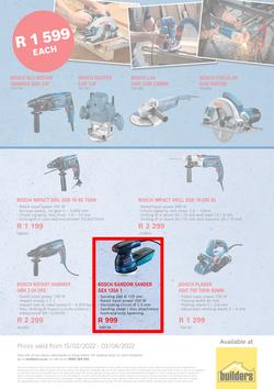 Builders Bosch : Power Tools Promotion (15 February - 3 April 2022), page 3