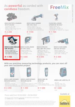 Builders Bosch : Power Tools Promotion (15 February - 3 April 2022), page 4