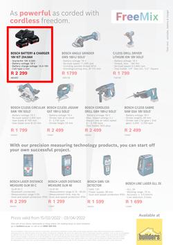 Builders Bosch : Power Tools Promotion (15 February - 3 April 2022), page 4