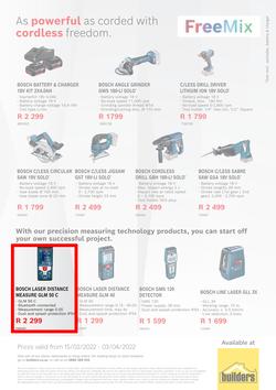 Builders Bosch : Power Tools Promotion (15 February - 3 April 2022), page 4