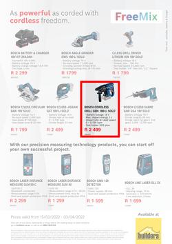 Builders Bosch : Power Tools Promotion (15 February - 3 April 2022), page 4