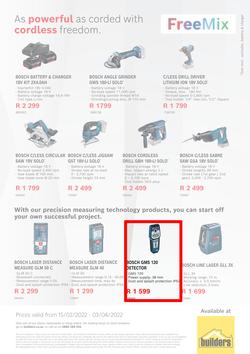 Builders Bosch : Power Tools Promotion (15 February - 3 April 2022), page 4
