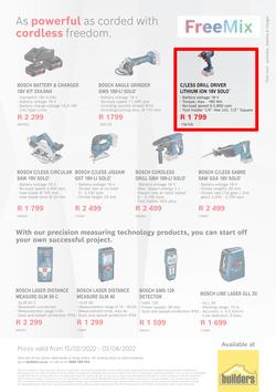 Builders Bosch : Power Tools Promotion (15 February - 3 April 2022), page 4