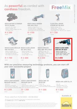 Builders Bosch : Power Tools Promotion (15 February - 3 April 2022), page 4