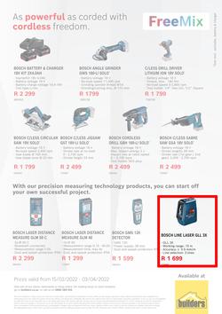 Builders Bosch : Power Tools Promotion (15 February - 3 April 2022), page 4