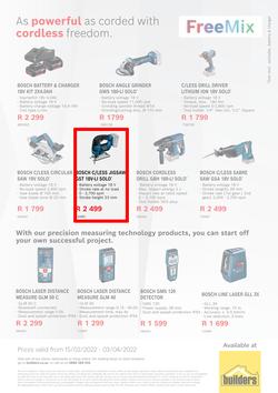 Builders Bosch : Power Tools Promotion (15 February - 3 April 2022), page 4