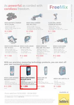 Builders Bosch : Power Tools Promotion (15 February - 3 April 2022), page 4