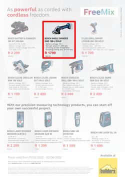 Builders Bosch : Power Tools Promotion (15 February - 3 April 2022), page 4