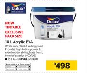 Dulux 10Ltr Acrylic PVA (Pastel)