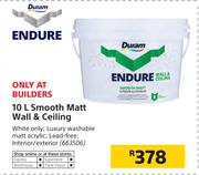 Duram Endure 10Ltr Smooth Matt Wall & Ceiling