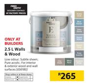Fired Earth 2.5Ltr Walls & Wood