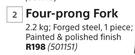 Builders 2.2kg Four Prong Fork Forged Steel