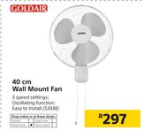 Goldair 40cm Wall Mount Fan