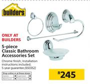 Builders 5 Piece Classic Bathroom Accessories Set