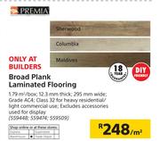 Premia Board Plank Laminated Flooring- Per Sqm