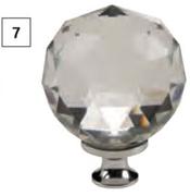 Crystal Knob Chrome Base