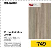 Melawood 16mm Coimbra Linear 2750mmX1830mm-Each