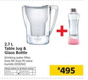 BWT 2.7L Table Jug & Glass Bottle