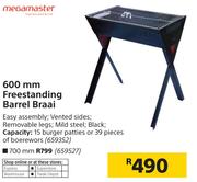 Megamaster 600mm Freestanding Barrel Braai