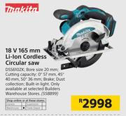 Makita 18V 165mm Li-Ion Cordless Circular Saw