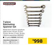 Mastercraft 12 Piece Ratcheting Spanner Set