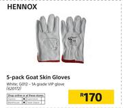 Hennox 5 Pack Goat Skin Gloves
