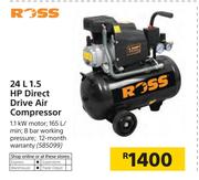 Ross 24Ltr 1.5HP Direct Drive Air Compressor